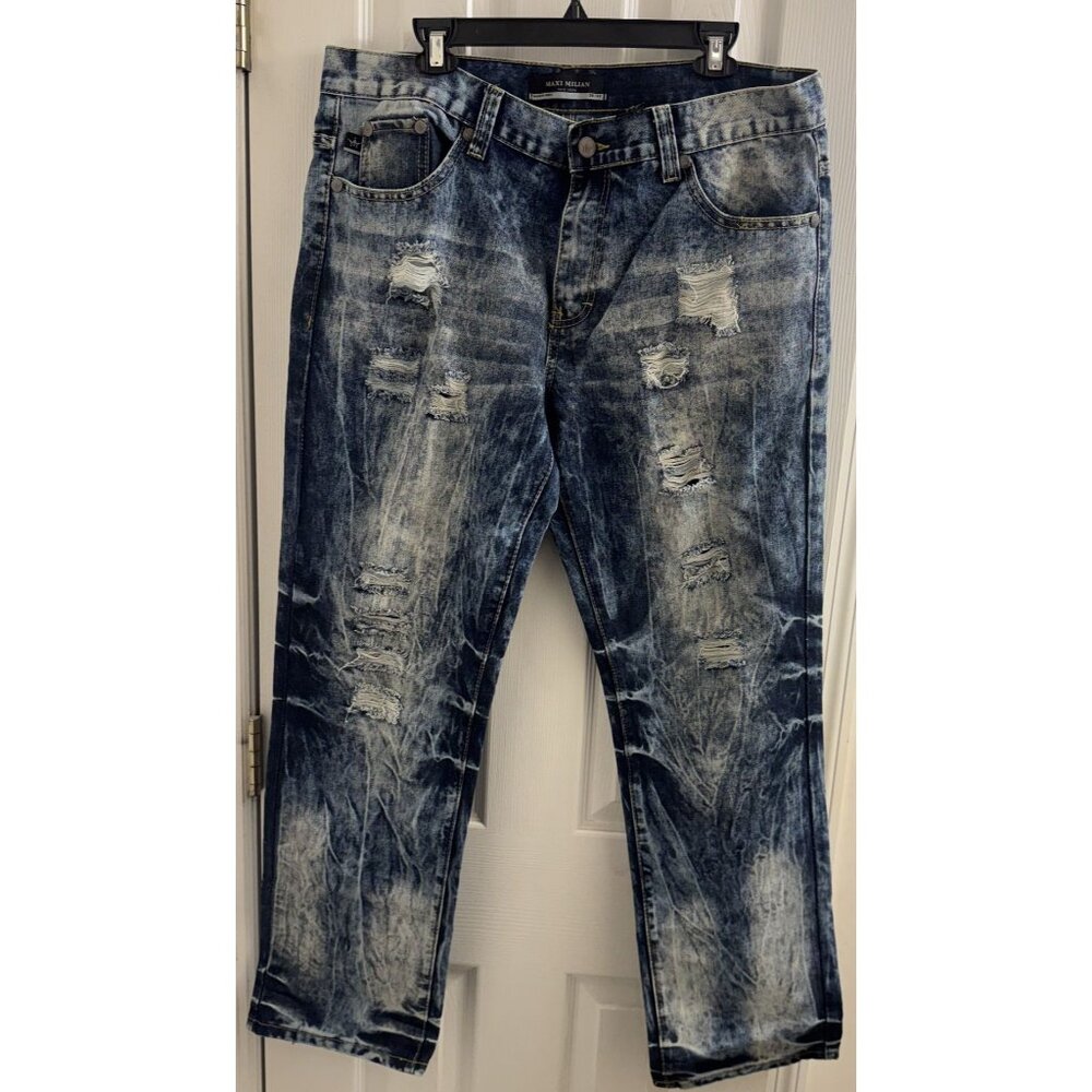 Max Milian Ripped Distressed Jean Mens 36/30
